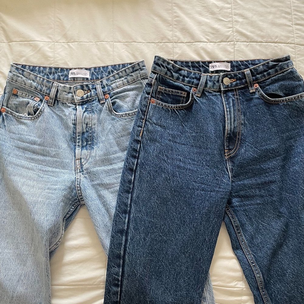 2x Zara blue jeans